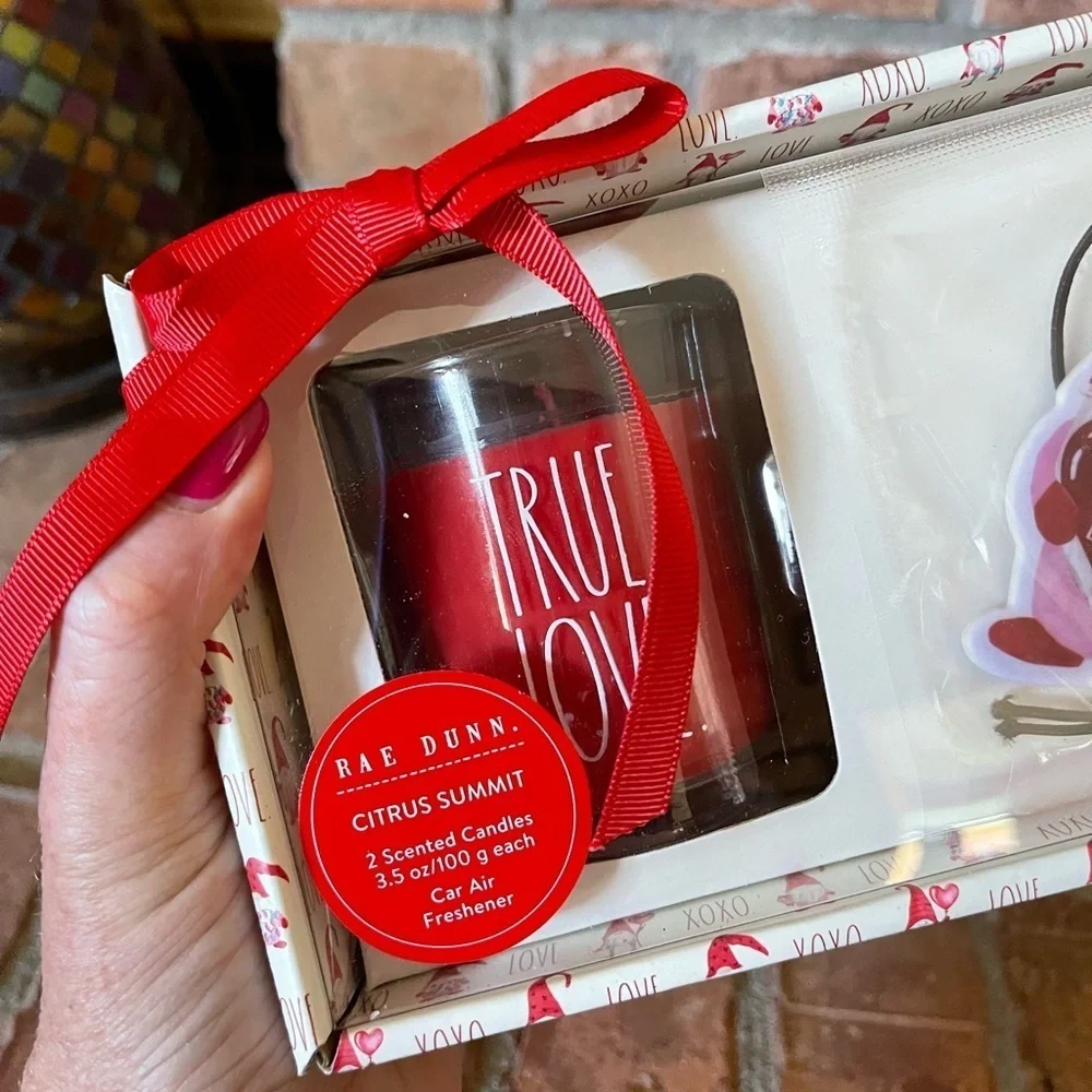 NIB Rae Dunn True Love Be Mine Citrus Summit Candle Set